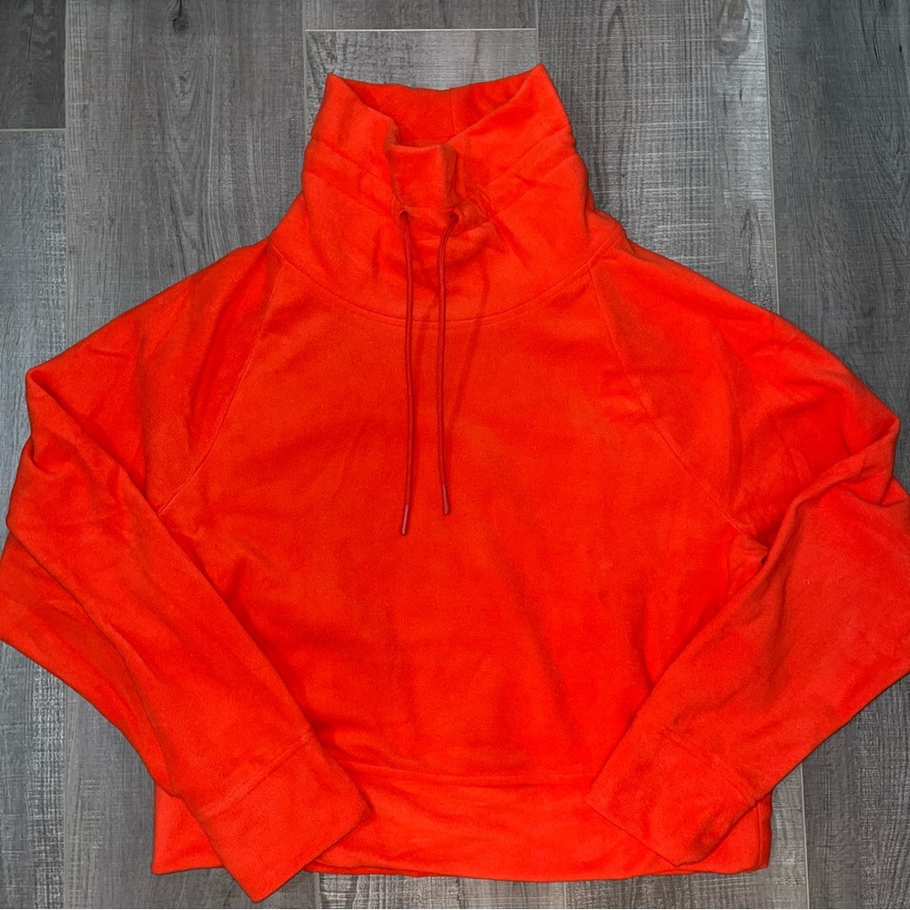 Old Navy Orange/Coral Fleece Cowl Neck Sweatshirt